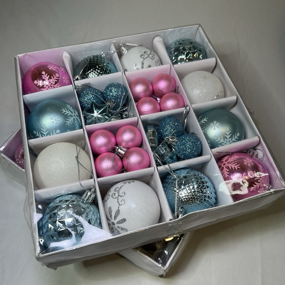 NEW 42Pcs + More EUC Christmas Ball Ornaments Tree Hanging Loop Holiday